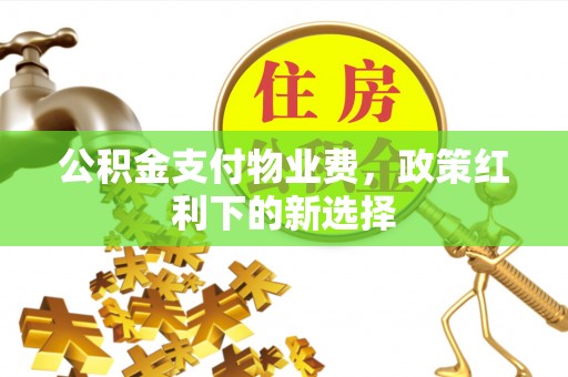 靖州公积金支付物业费，政策红利下的新选择
