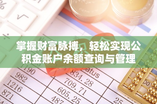 靖州掌握财富脉搏，轻松实现公积金账户余额查询与管理